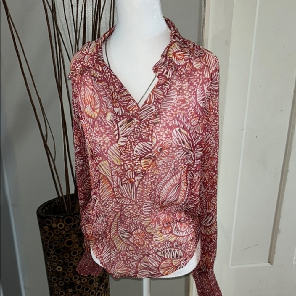 NEW 🆕 Joie Floral Print Women's Top - Red and Pink